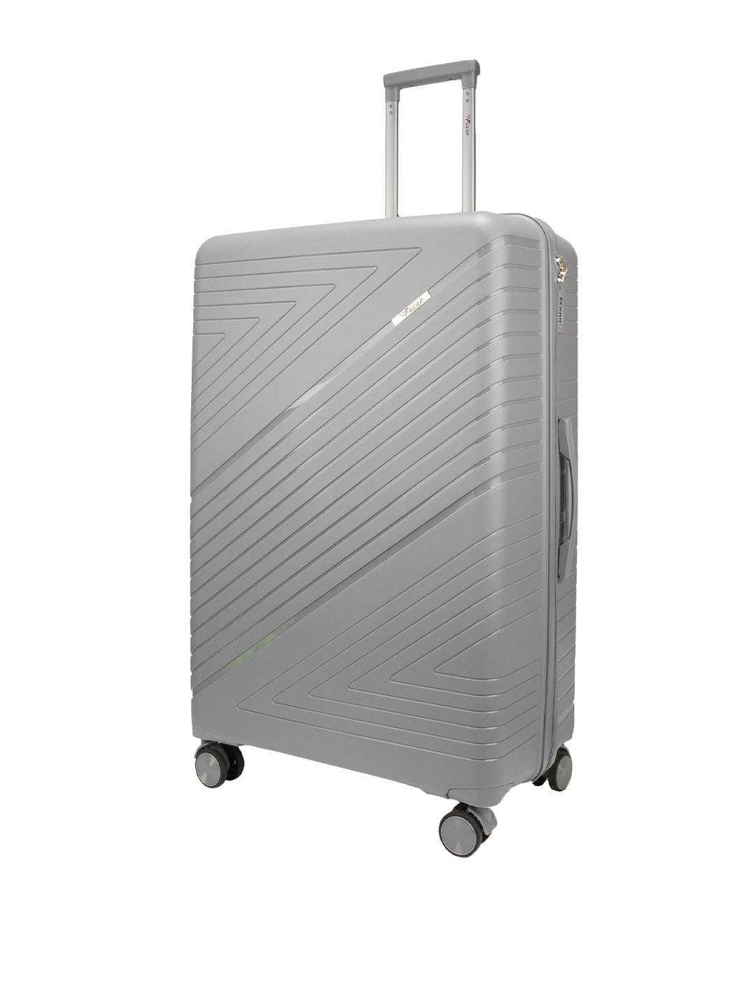 

F Gear PPS33 Striped Hard-Sided Large Trolley Bag, Grey
