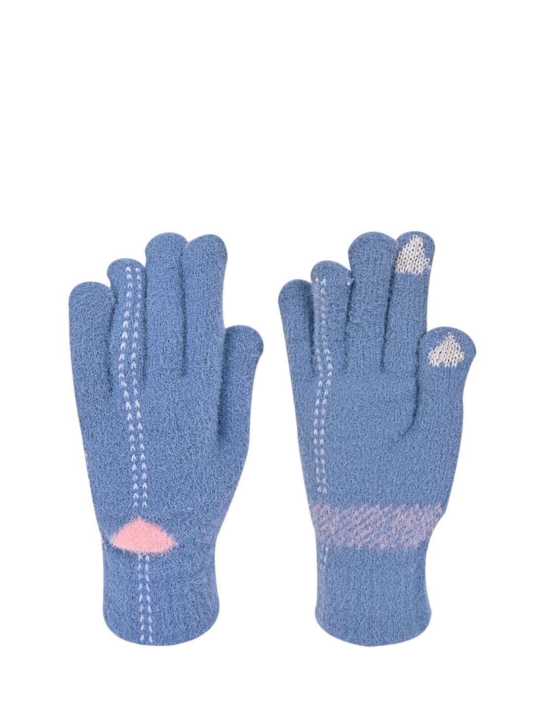 

LOOM LEGACY Women Acrylic Winter Gloves, Blue