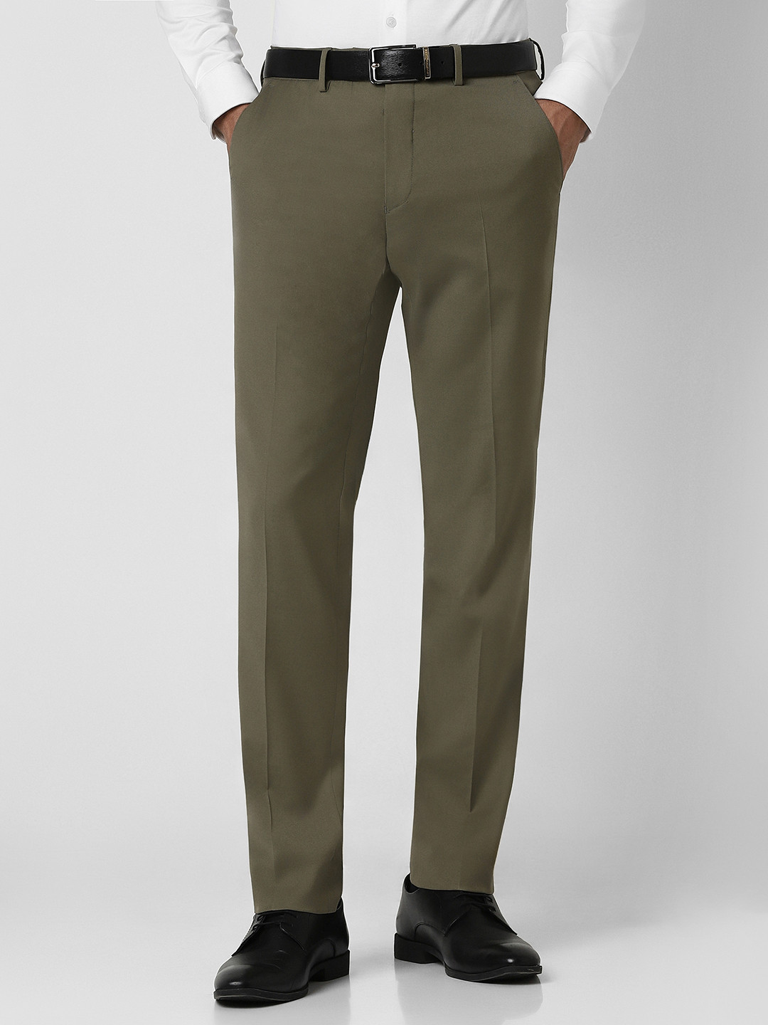 

Van Heusen Men Slim Fit Trousers, Olive