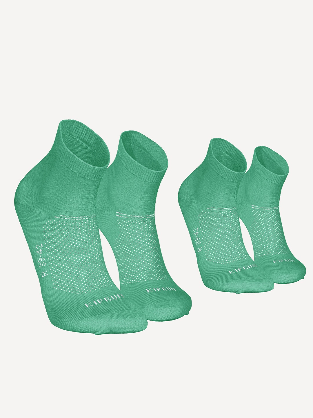 

KIPRUN By Decathlon Men Pack Of 2 Ankle-Length Socks, Green