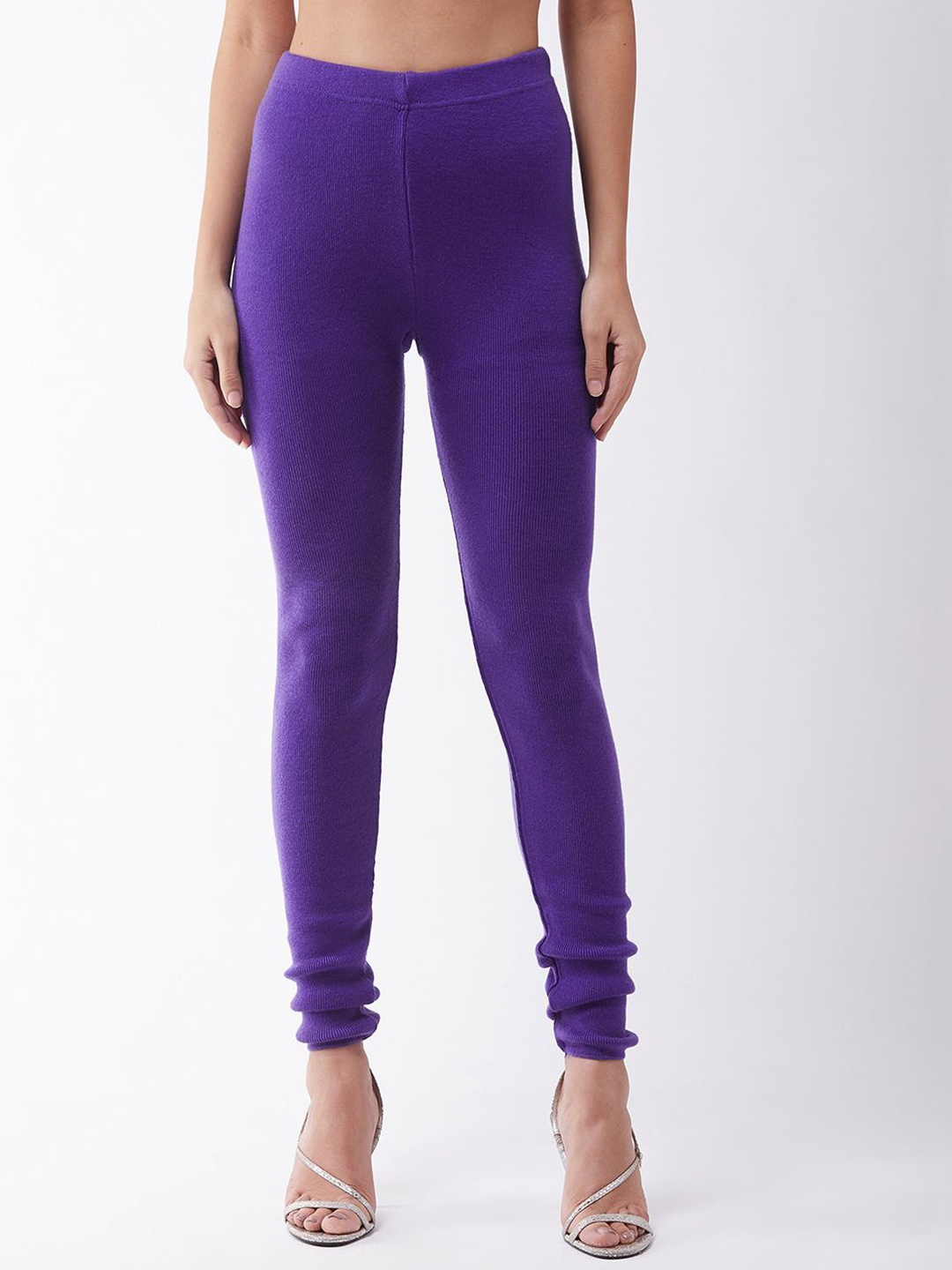 

RVK Women Slim Fit Churidar-Length Leggings, Purple