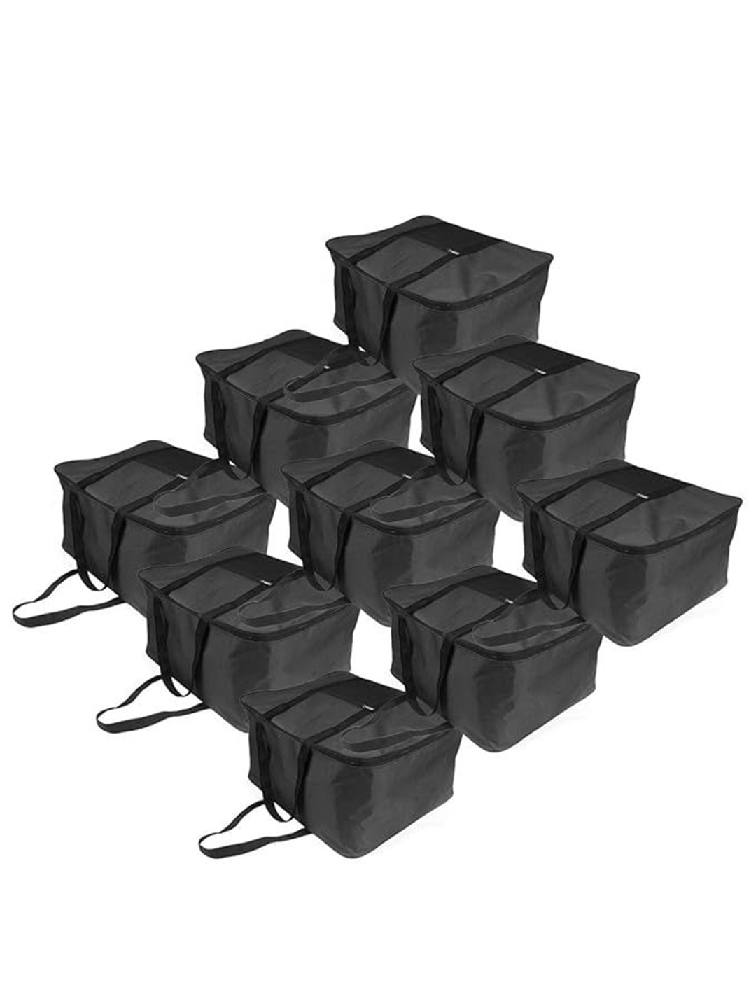 

prettykrafts Black 9 Pieces Reusable Multi-Utility Organisers