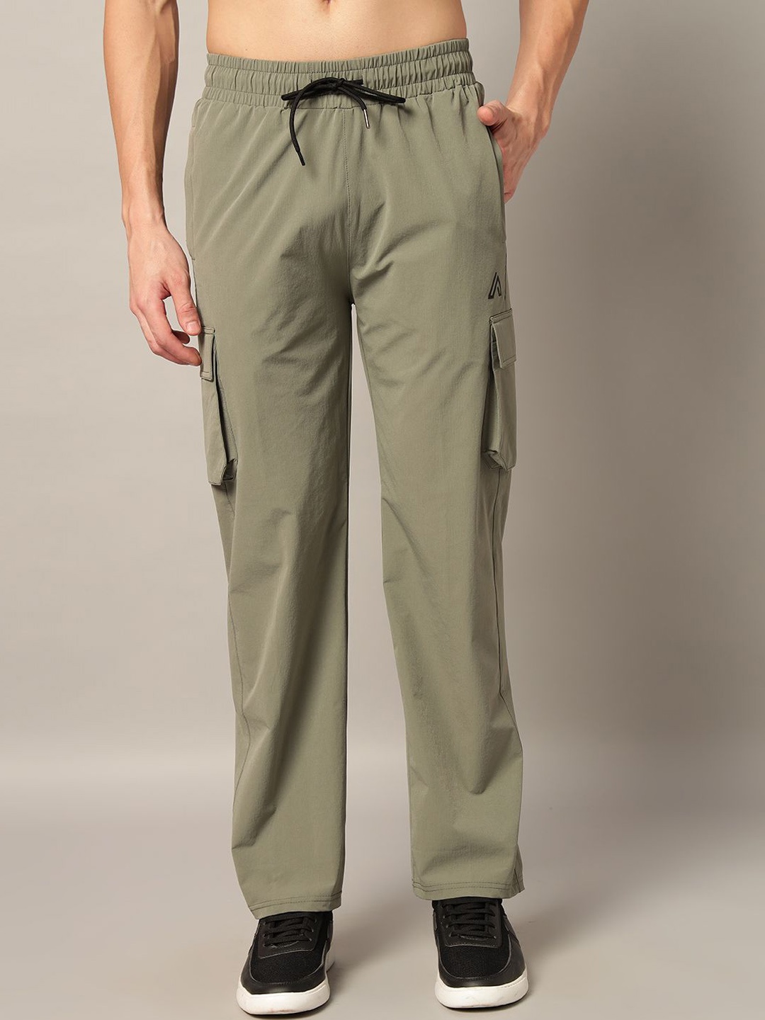 

AECK Men Straight Fit Cargo Track Pants, Green