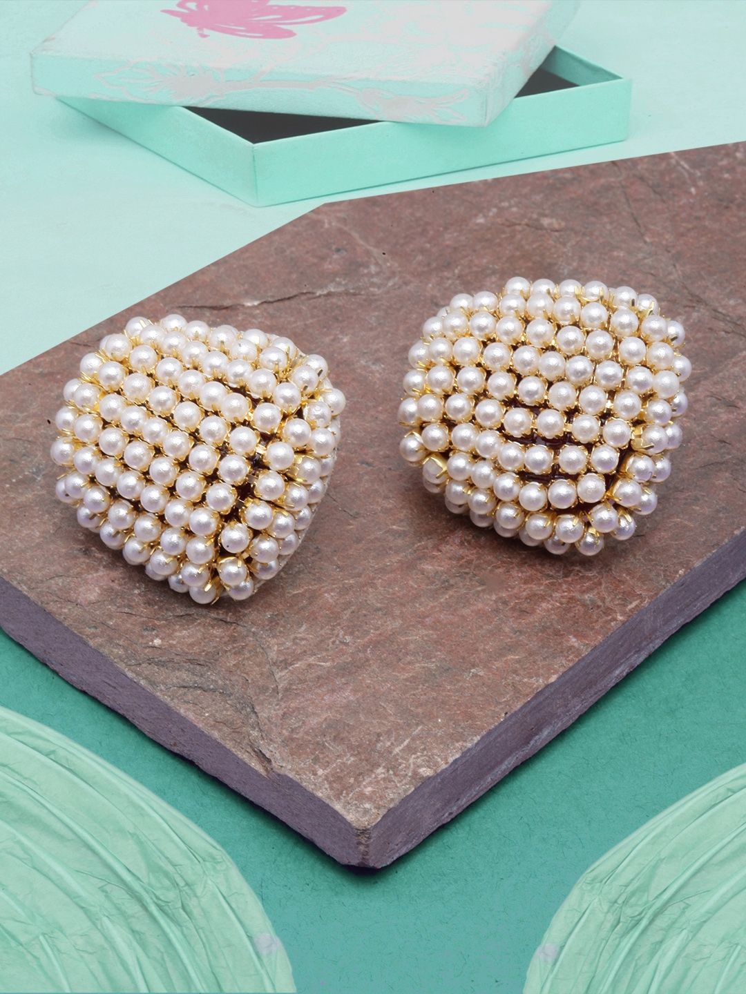 

KPOP Contemporary Studs Earrings, Gold
