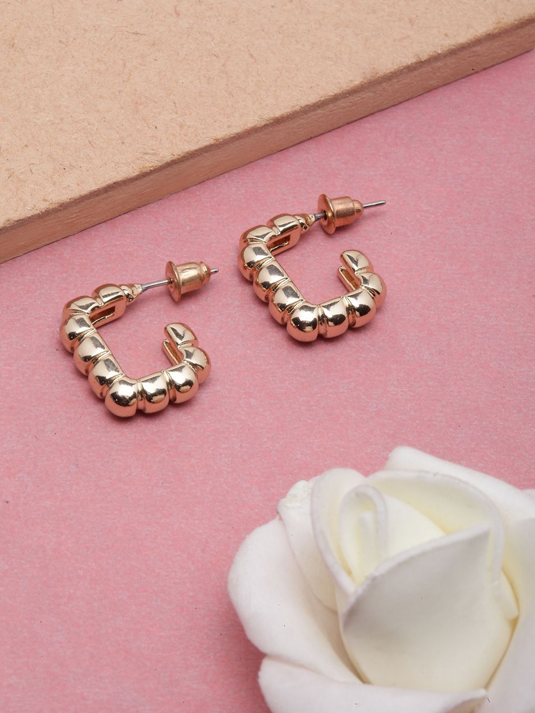 

KPOP Contemporary Drop Earrings, Gold