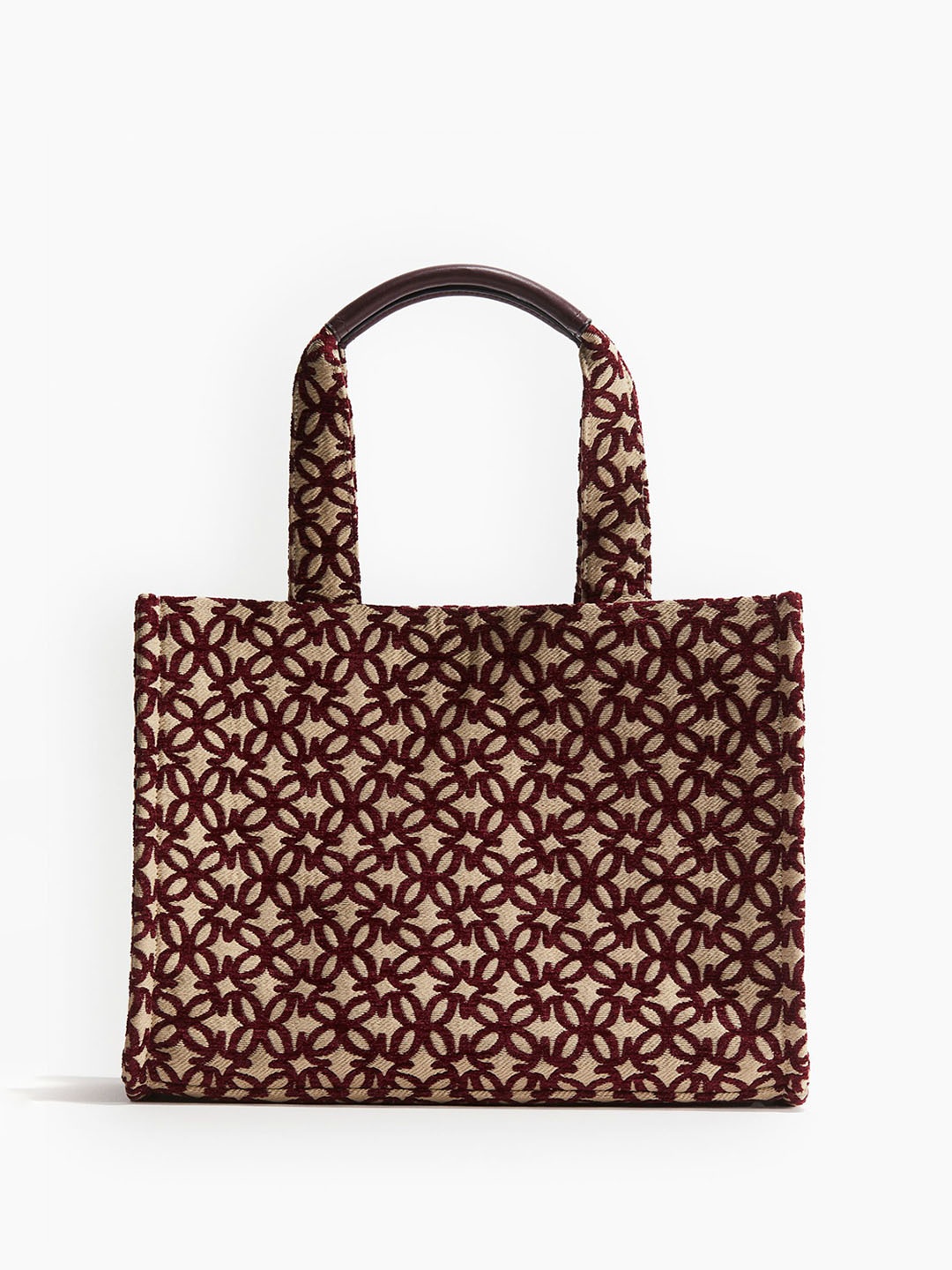 

H&M Printed Shopper, Beige