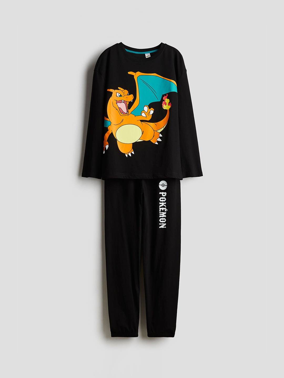 

H&M Boys Printed Pure Cotton Night Suits, Black