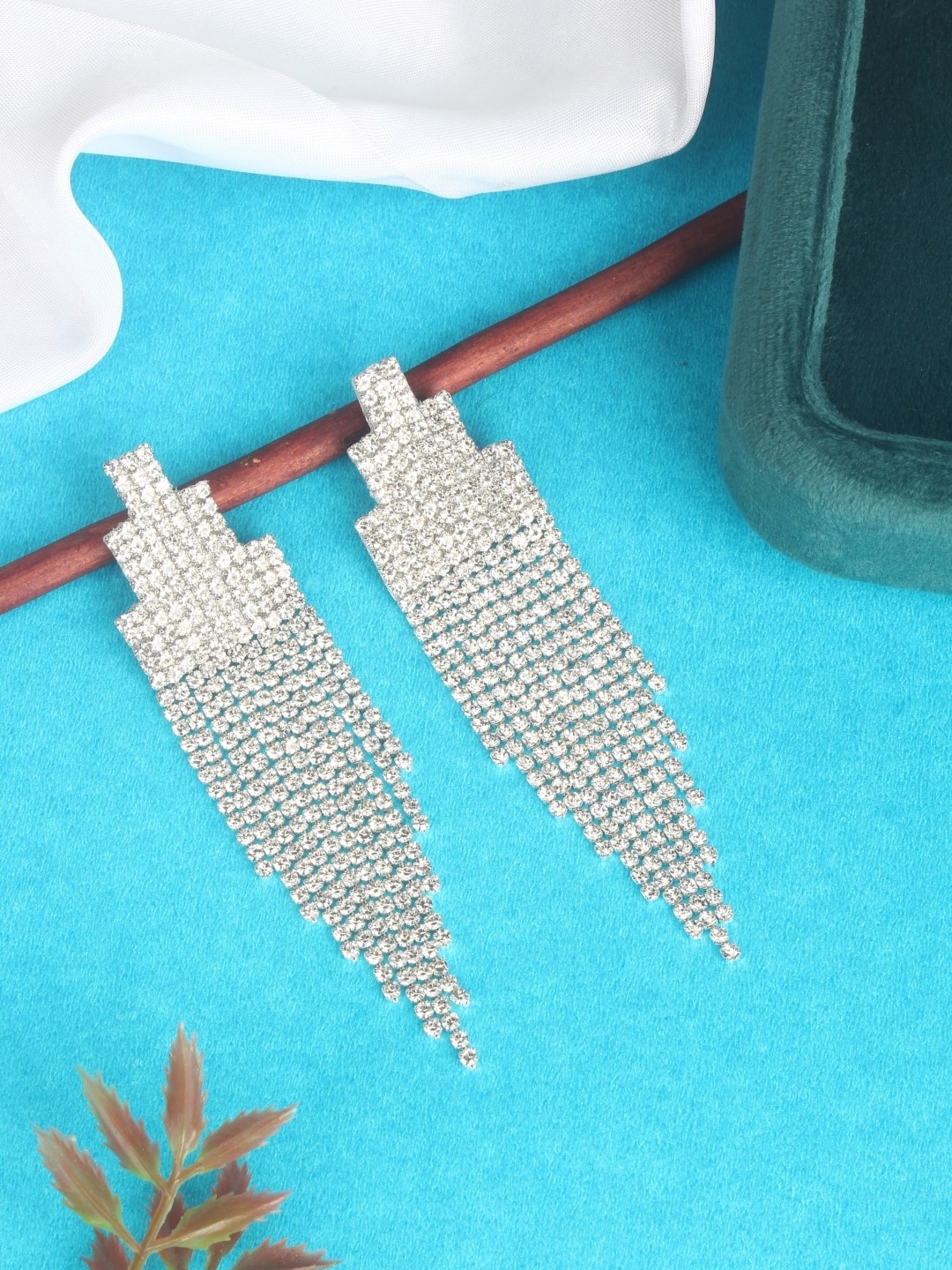 

KPOP Contemporary Drop Earrings, Silver