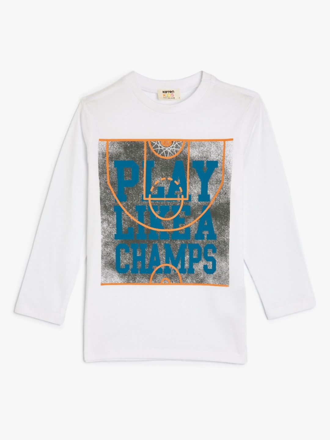 

Koton Boys Graphic Printed Round Neck Cotton T-shirt, White