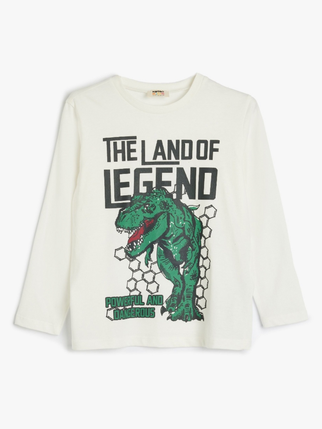 

Koton Boys Graphic Printed Round Neck Cotton T-shirt, White