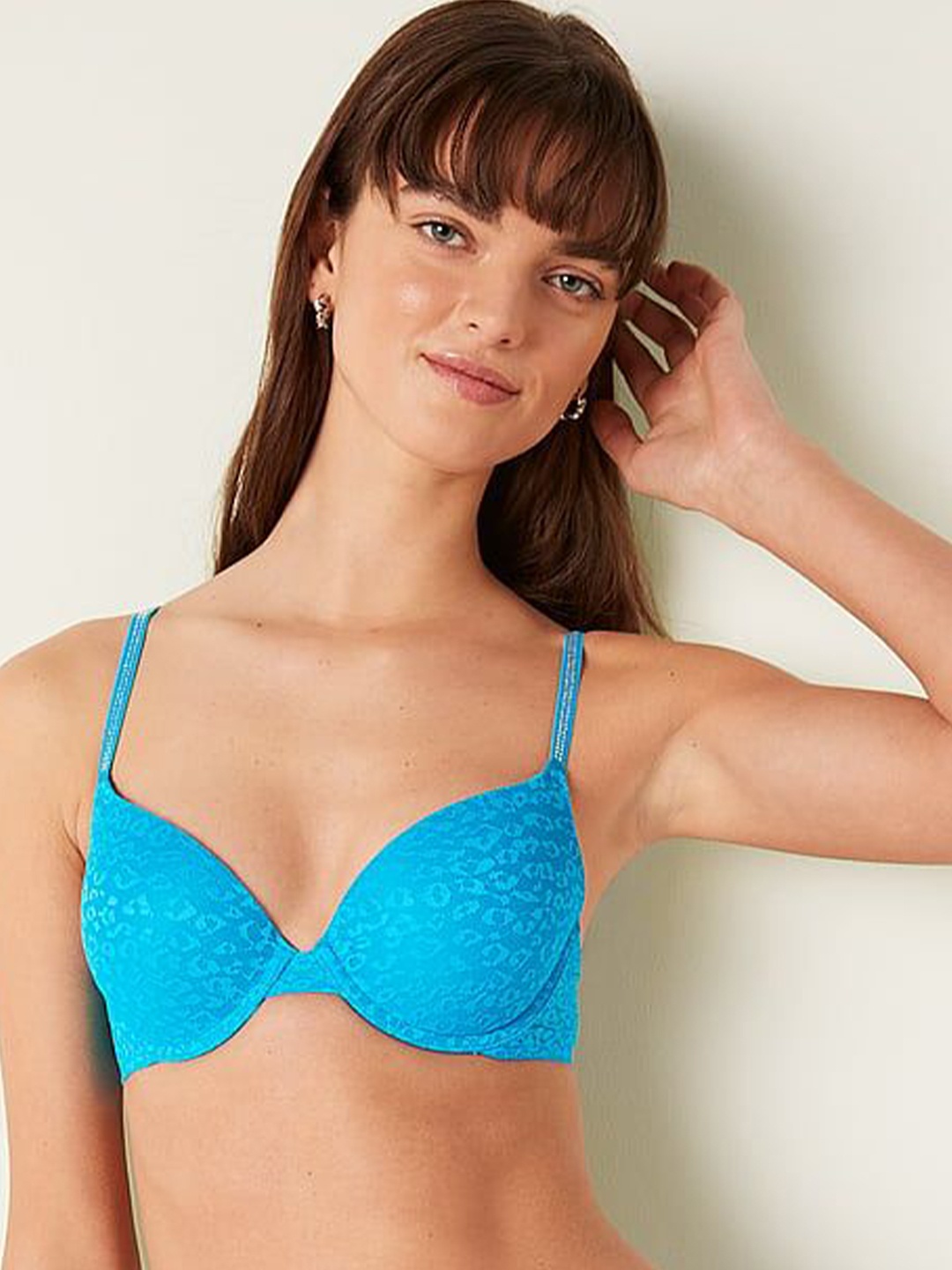 

Victoria's Secret Bra Medium Coverage Underwired Heavily Padded, Blue