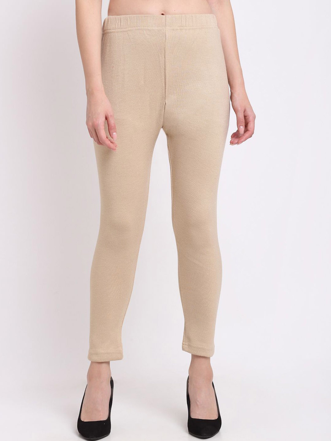 

TAG 7 Women Ankle Length Leggings, Beige