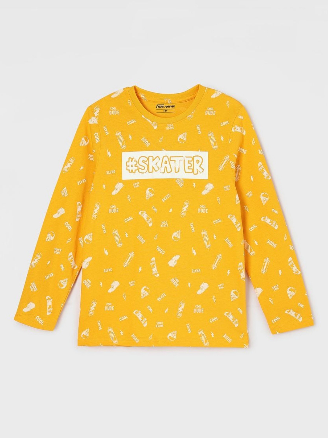 

Fame Forever by Lifestyle Boys Skater T Shirt, Mustard