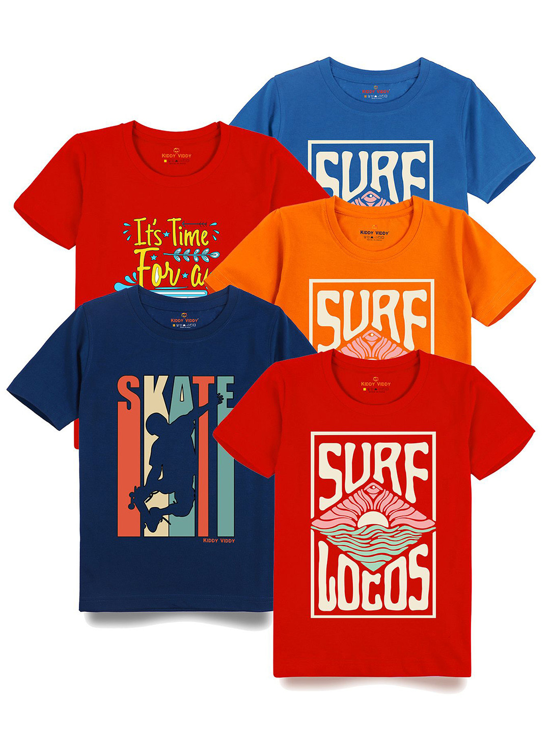 

AUSK Boys 5 Printed Applique T-shirt, Navy blue