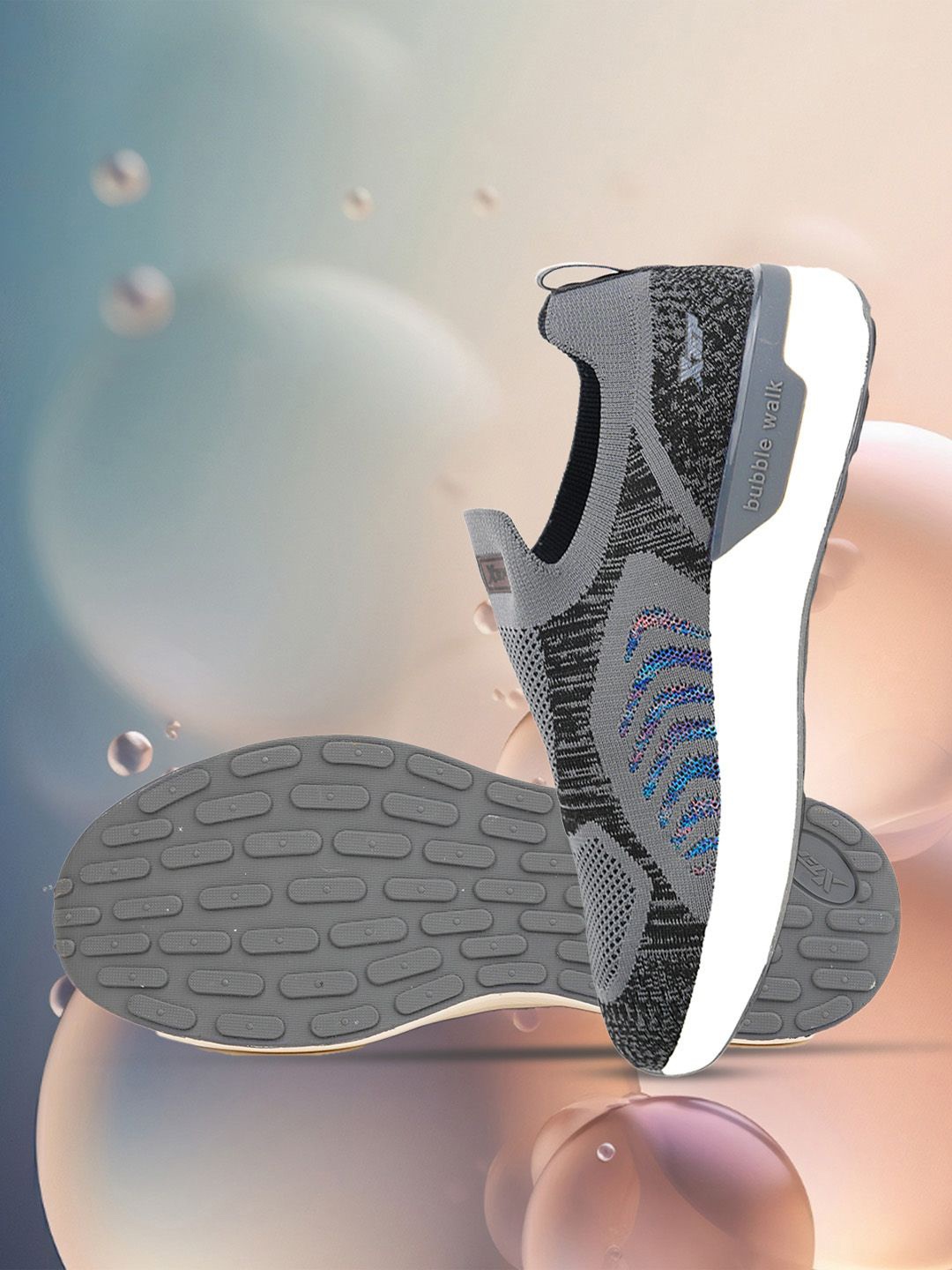 

Xtep Men Comfort Textile Running Shoes, Grey