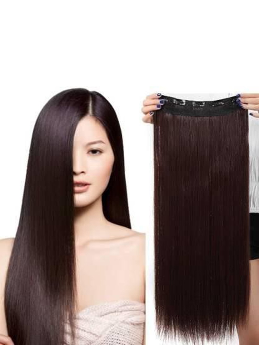 

HAVEREAM Clip-In Straight Locks Hair Extension 24 Inch - Brown