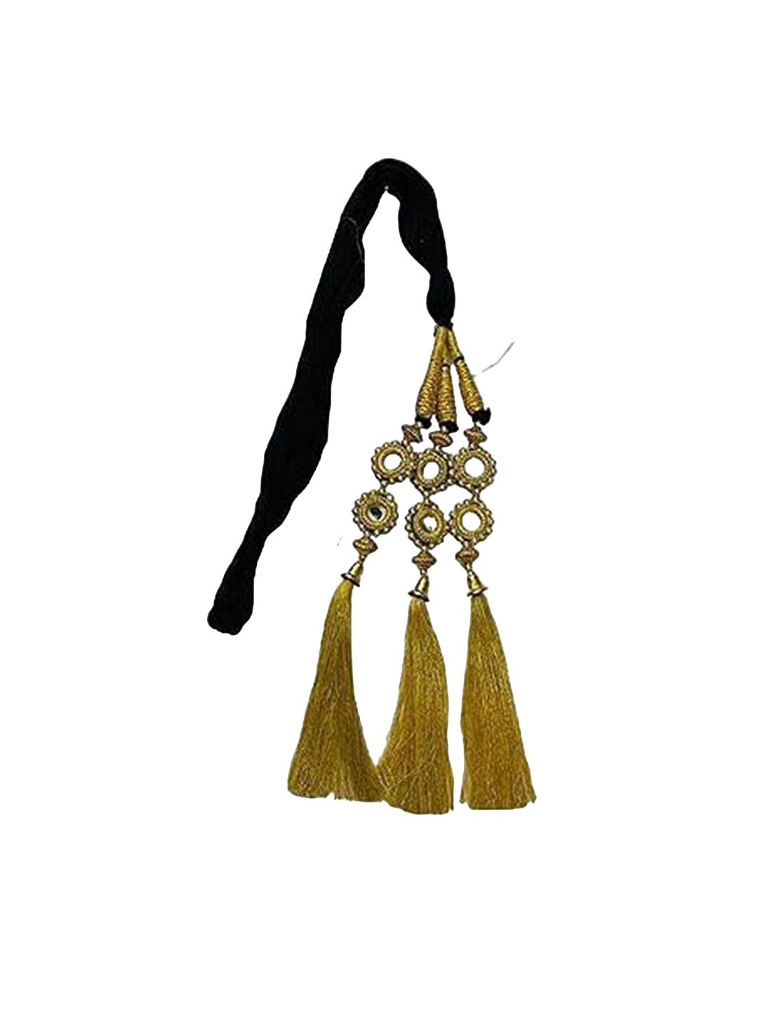 

HAVEREAM Embellished Punjabi Parranda Tassel Accessory, Black