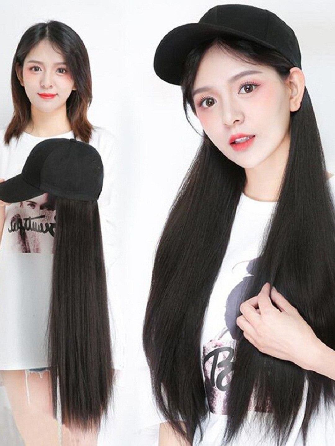 

HAVEREAM Halo Clip-In Toupee Straight Hair Extension - Black - 24 Inch