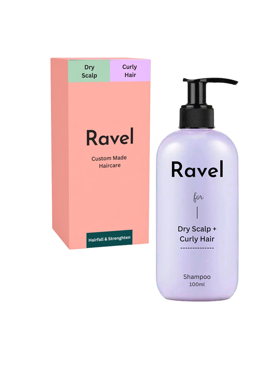 

Ravel Customized Hair Fall Control Shampoo For Dry Scalp & Curly Hair - 200 ml, Purple