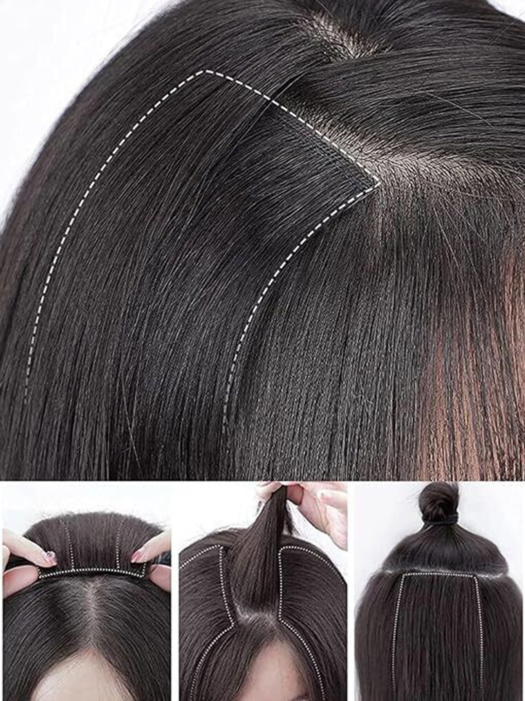 

HAVEREAM Tape-In Waterproof Straight Locks Hair Extension - Brown - 24 Inch