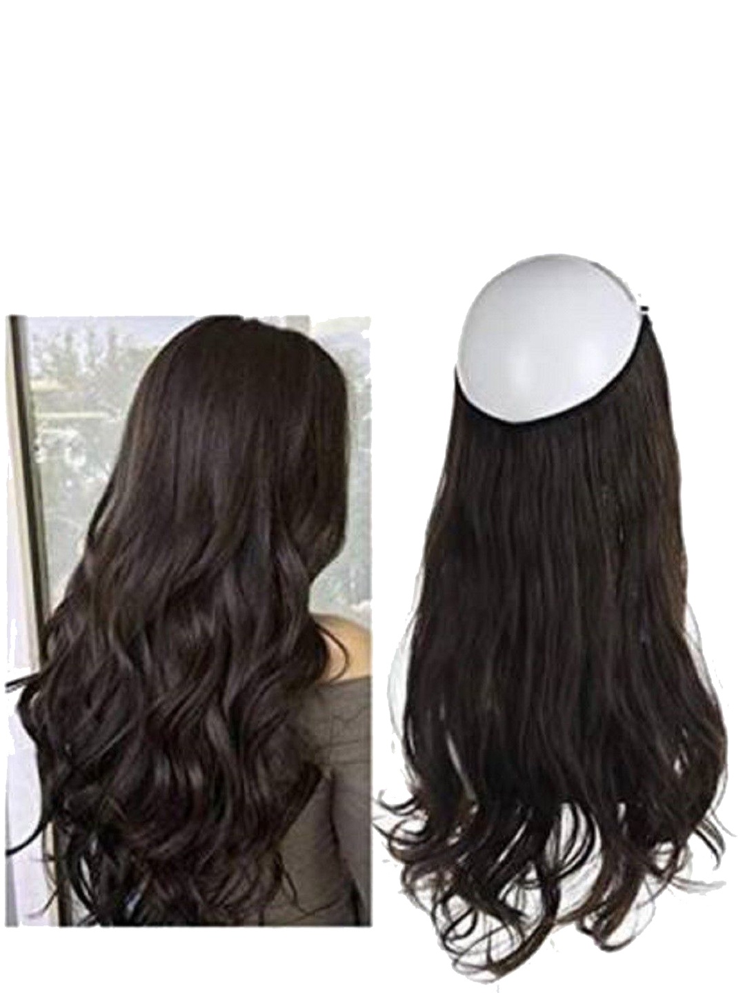 

SHENY 5 Clip-In Ponytail Wavy Hair Extension - Black