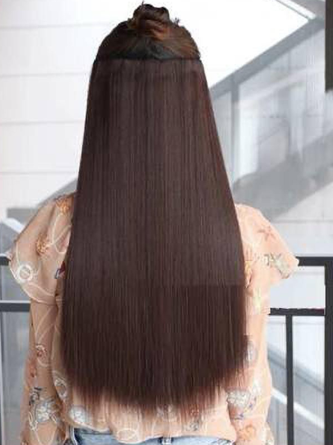 

HAVEREAM Clip-In Waterproof Straight Locks Hair Extension - Brown - 24 Inch