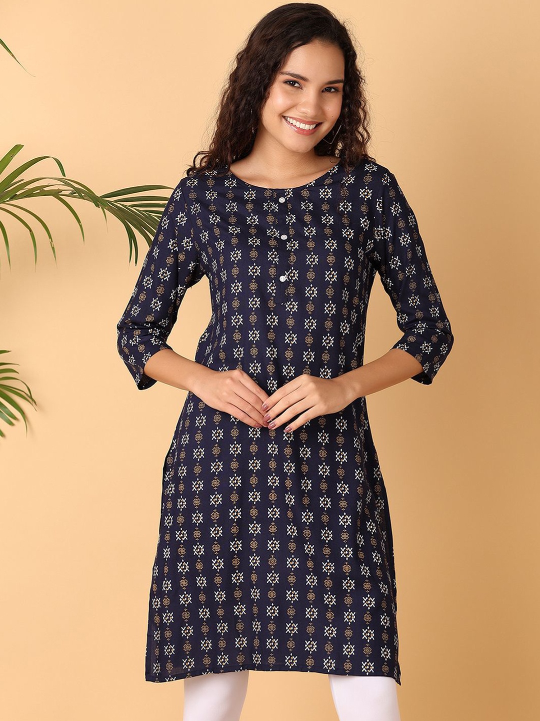 

V-Mart Women Floral Printed Kurta, Blue