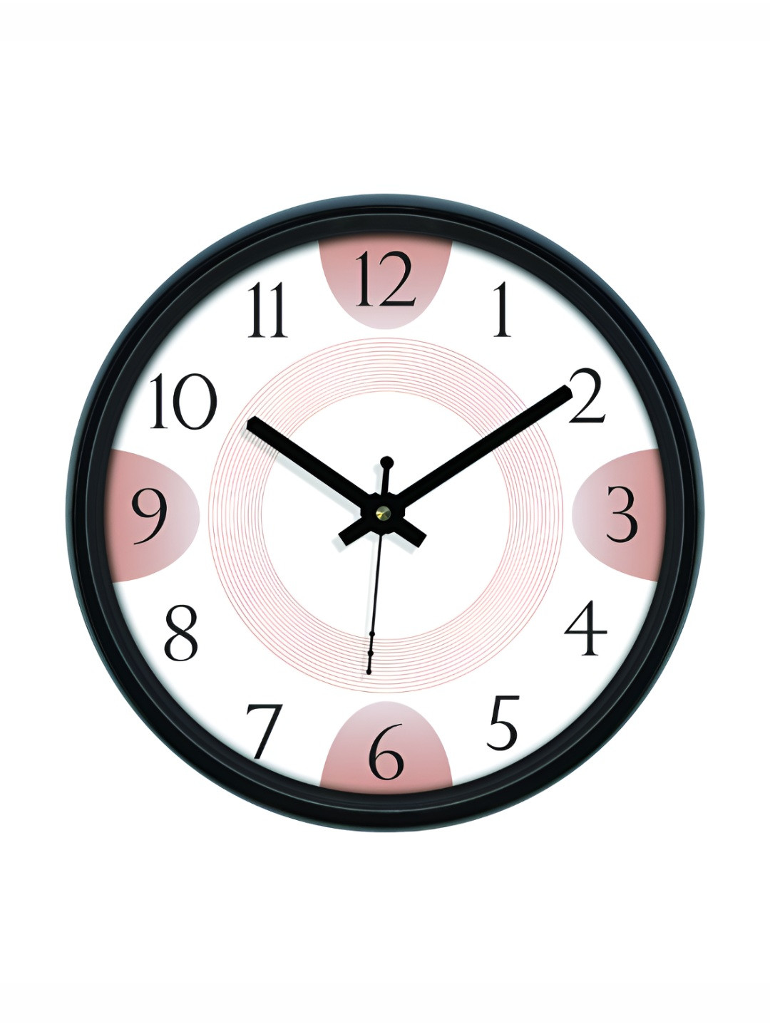 

RANDOM Printed Round Shaped Sweep Silent Movement Contemporary Wall Clock, Pink