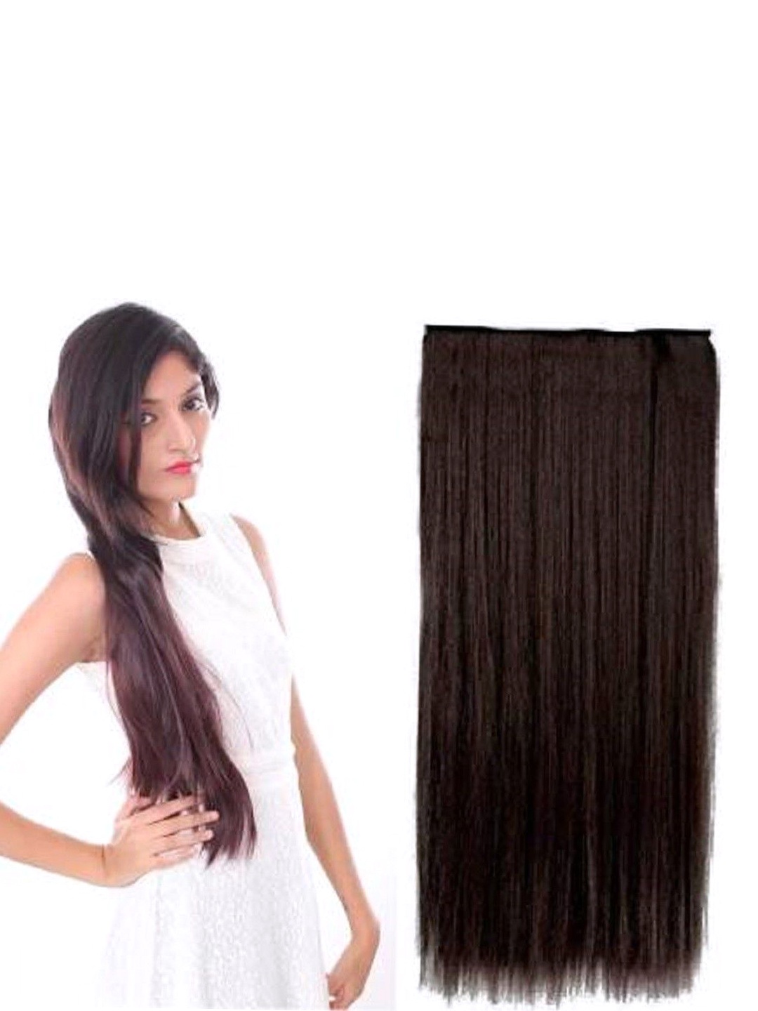 

HAVEREAM Straight Clip In Ponytail Hair Extension - Brown - 24 inch