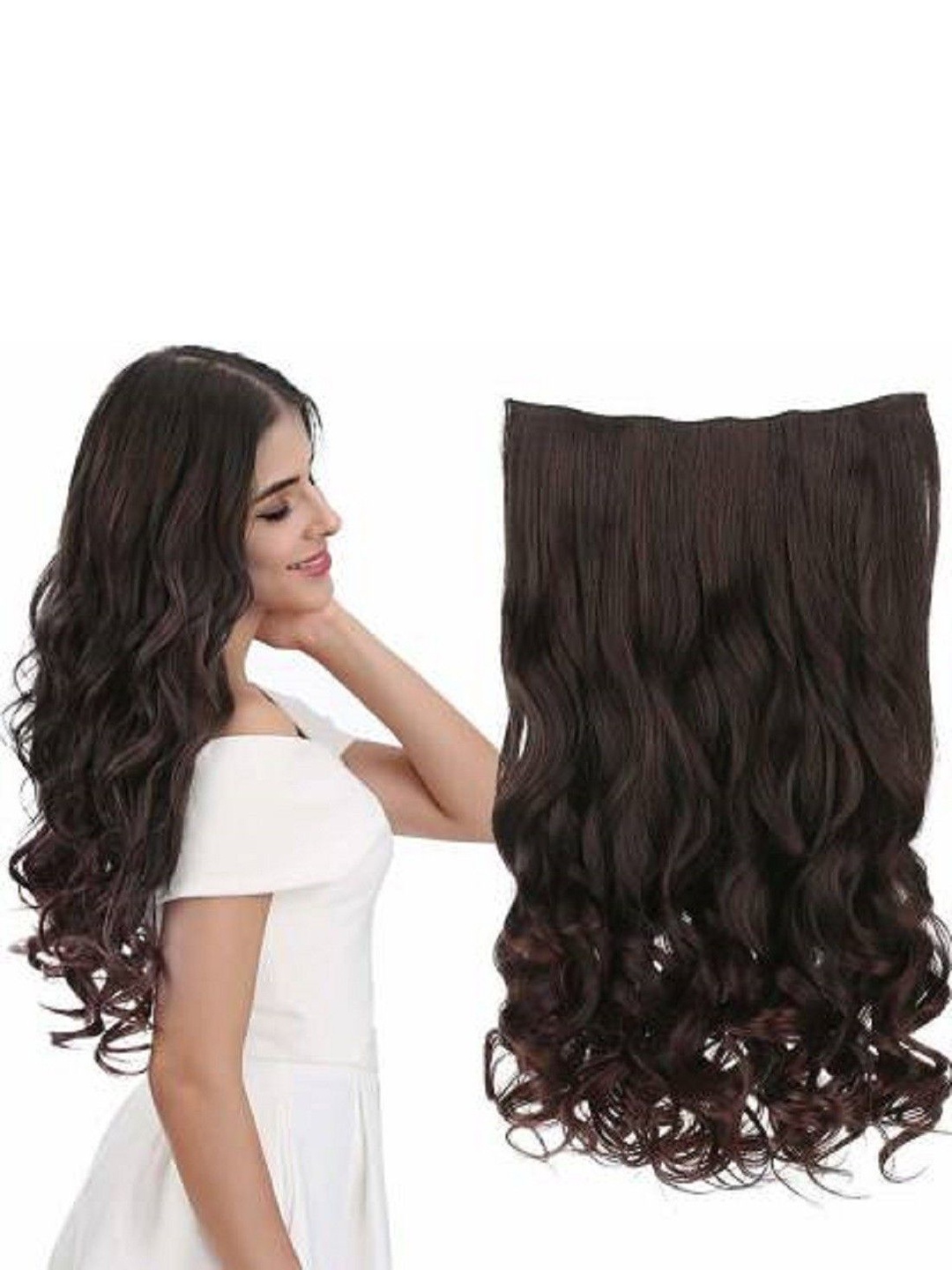 

SHENY Clip-In Curly Hair Extension - Brown