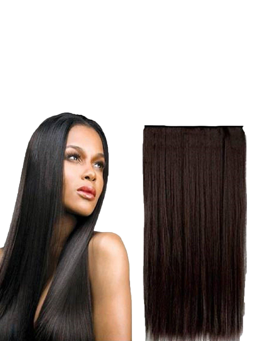 

HAVEREAM Clip-In Straight Locks Hair Extension - Brown - 24 Inch