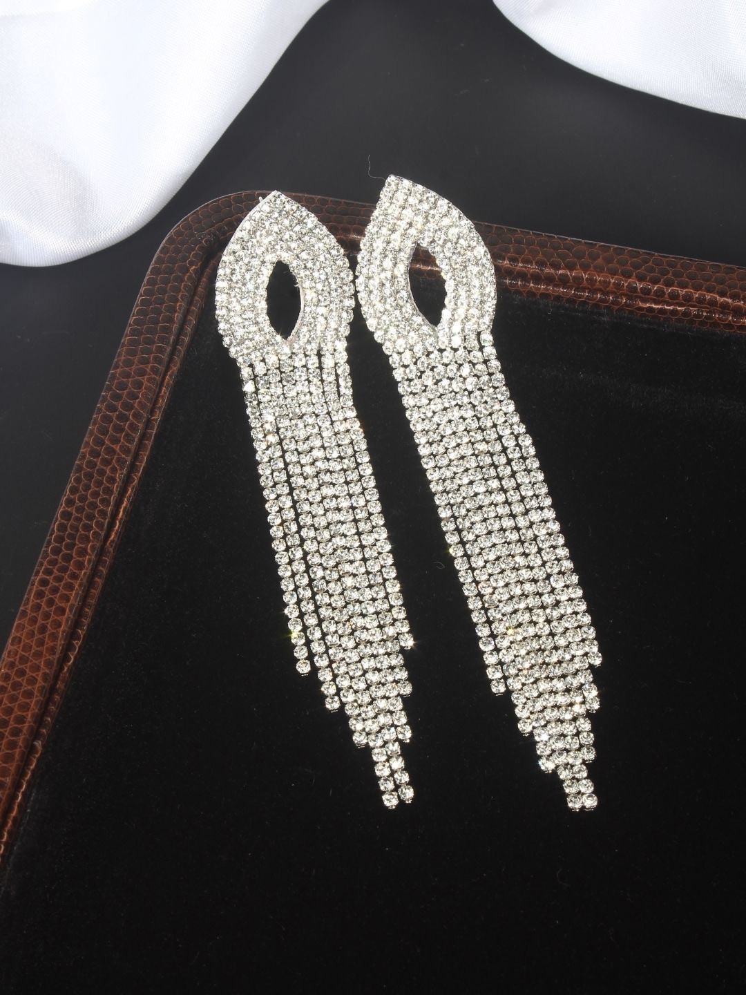 

KPOP Contemporary Drop Earrings, Silver