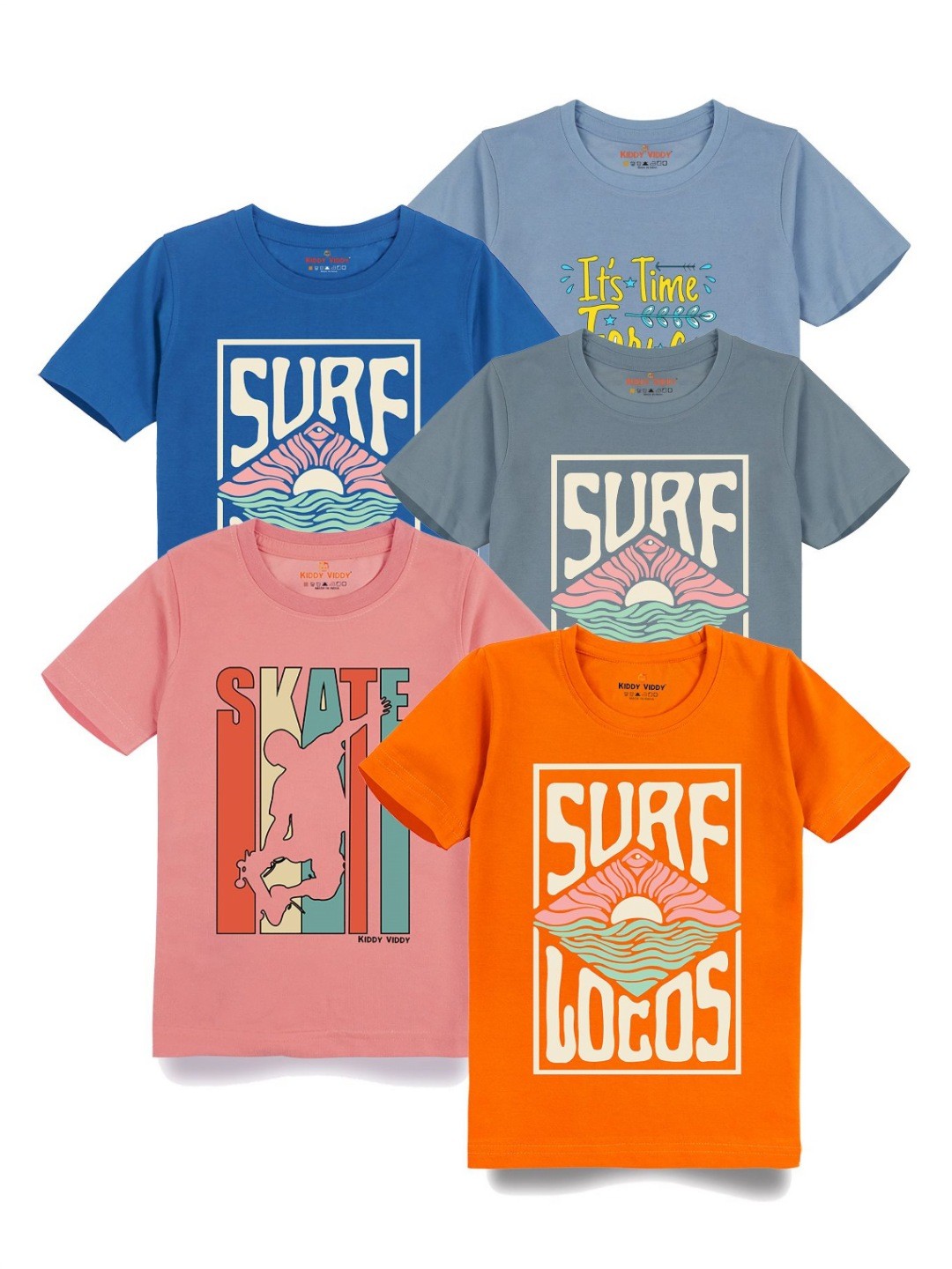 

AUSK Boys 5 Printed Raw Edge T-shirt, Grey
