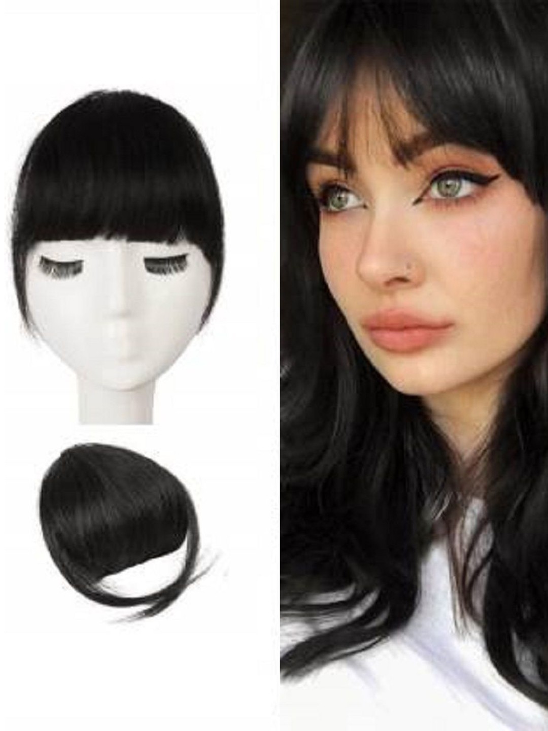 

HAVEREAM Clip-In Waterproof Straight Scalp Topper Hair Extension - Black - 8 Inch