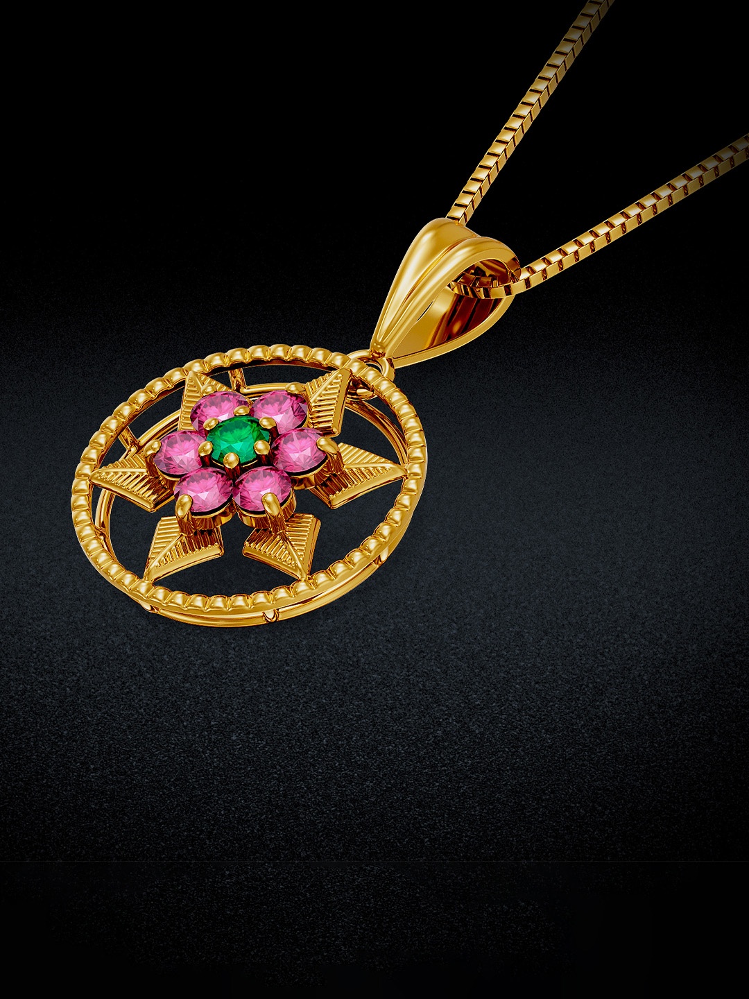 

Joyalukkas 14KT Yellow Gold Gemstone Pendant