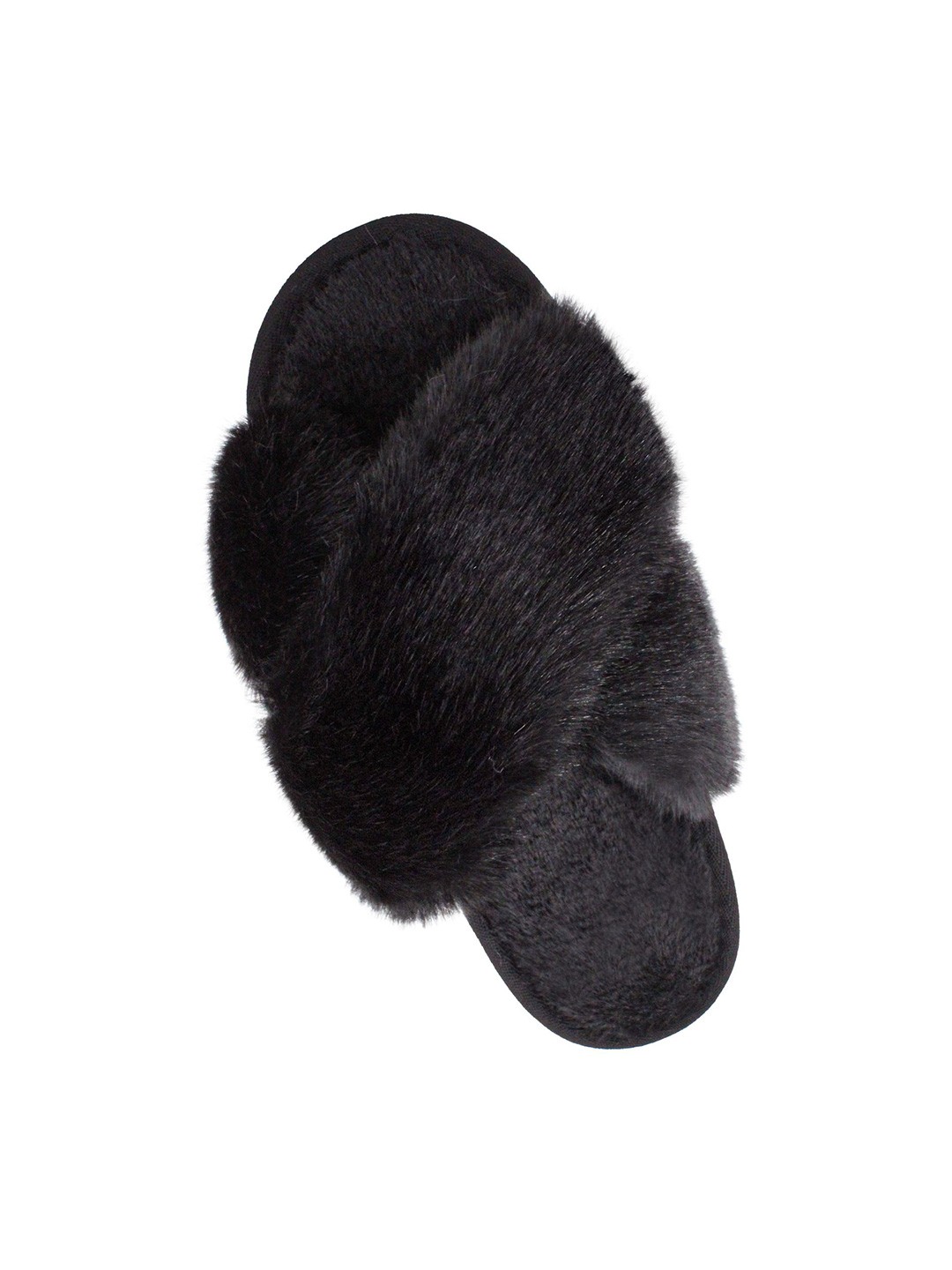 

JENNA Women Solid Room Slippers, Black