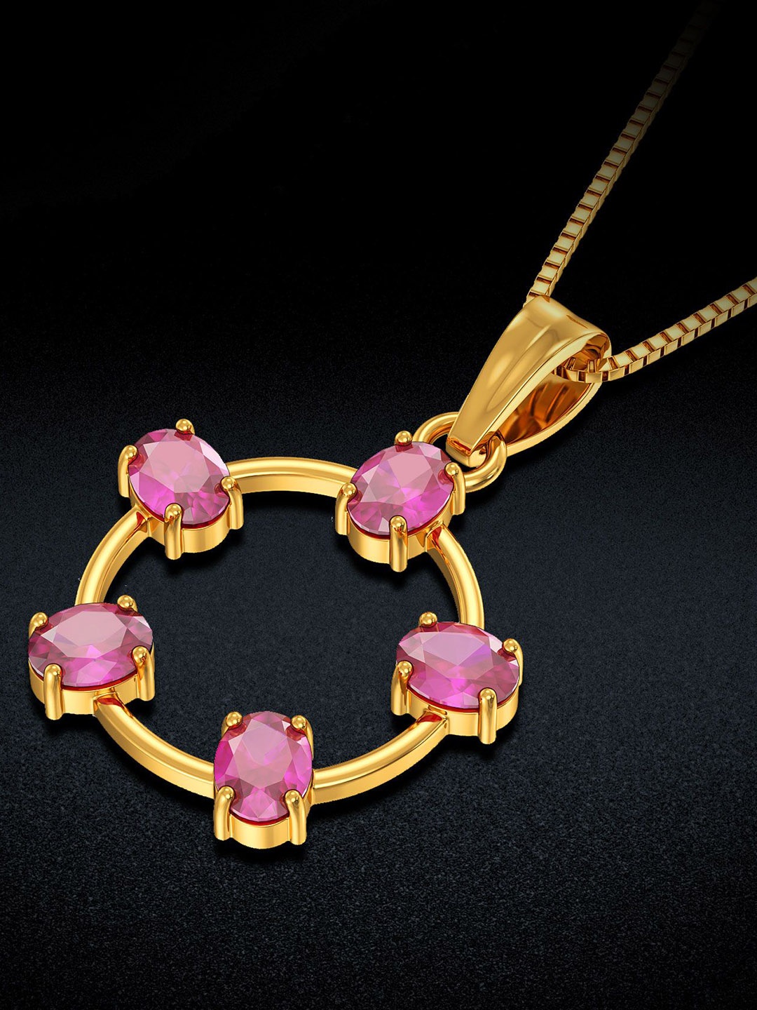 

Joyalukkas 22KT Yellow Gold Gemstone Pendant