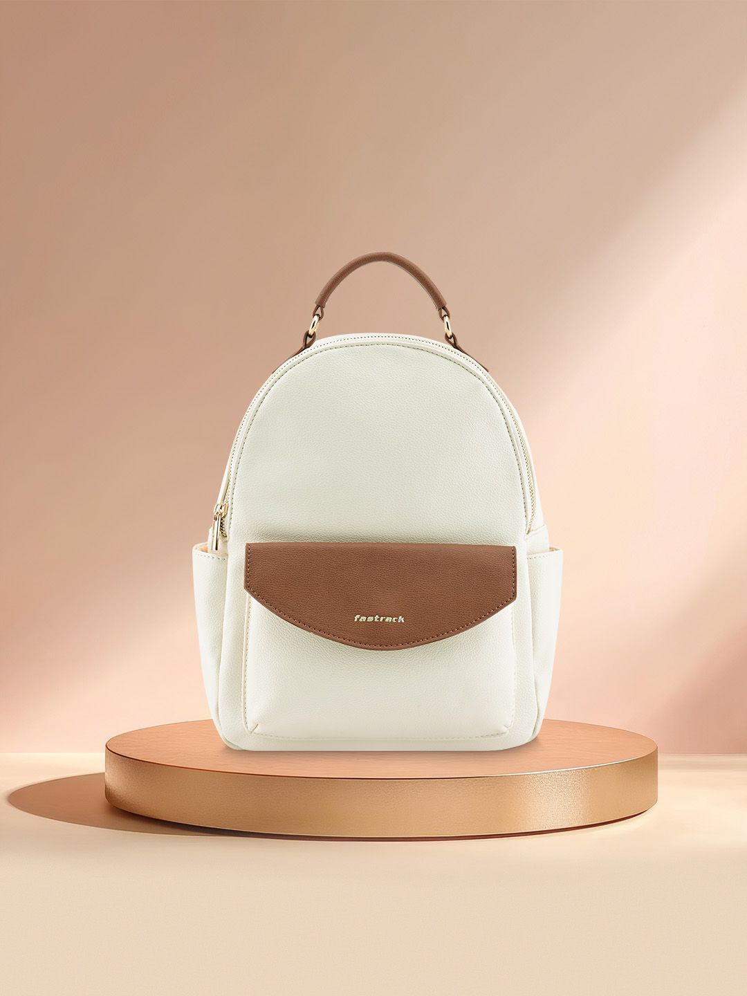 

Fastrack Women Colourblocked Backpack With Adjustable Shoulder Straps, White