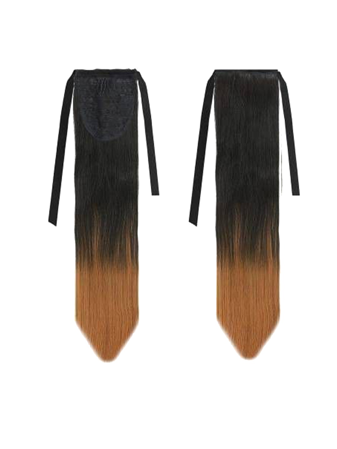 

HAVEREAM Tape-In Straight Ponytail Hair Extension - Ombre - 24 Inch, Black