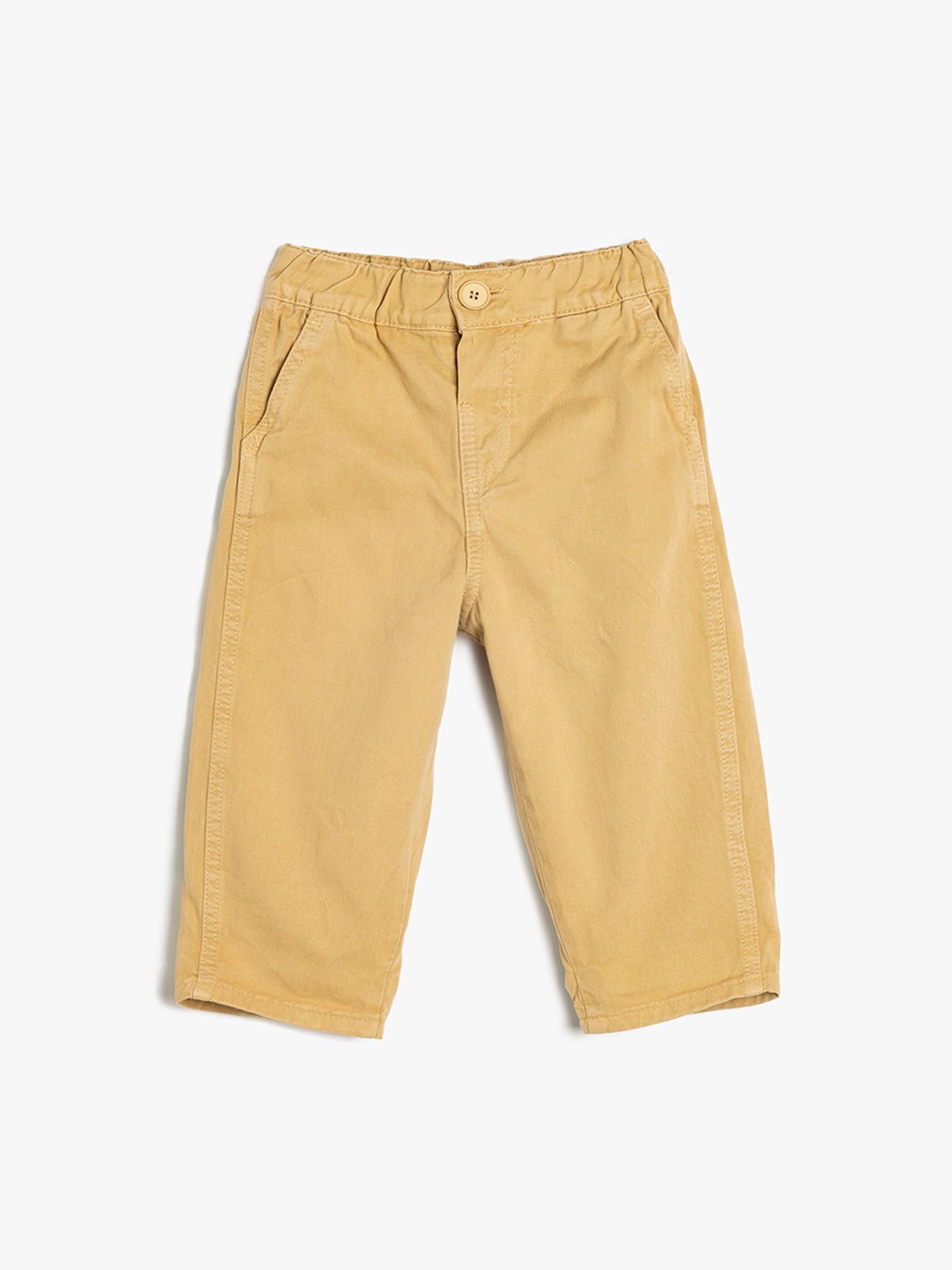 

Koton Boys Pure Cotton Mid-Rise Trousers, Khaki