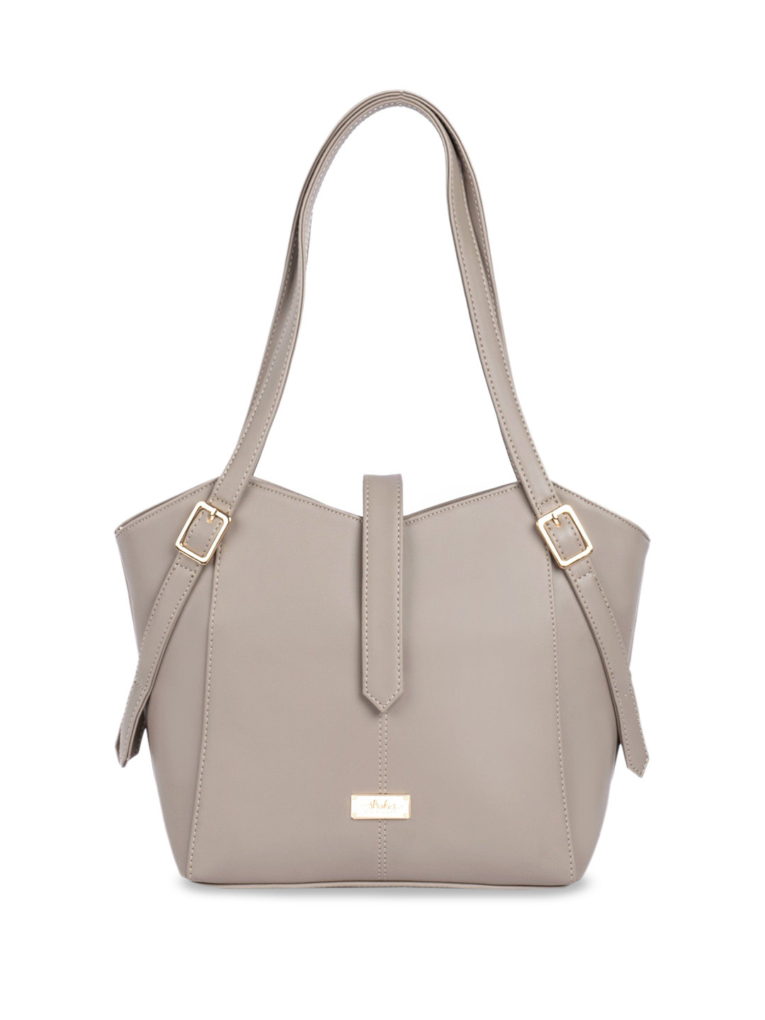 

Strokes by Namrata Mehta Women Up to 12 inch Laptop Solid Structured Tote Bag, Grey