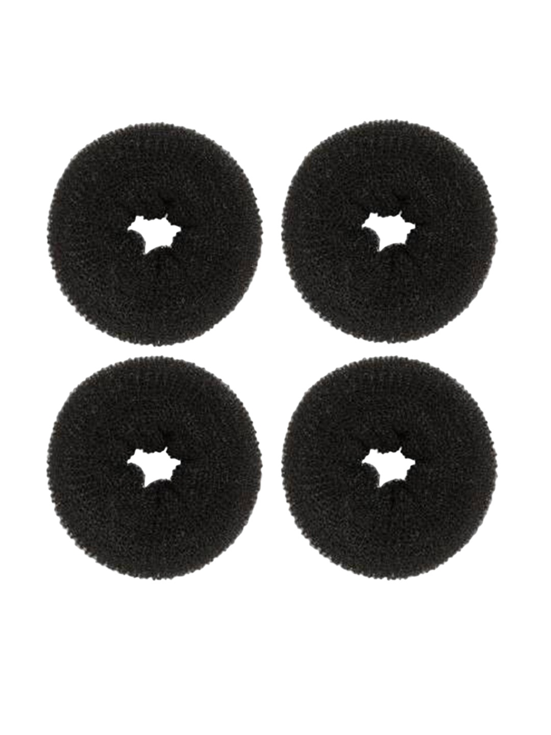 

HAVEREAM Set Of 4 Bun Maker Hair Donuts, Black