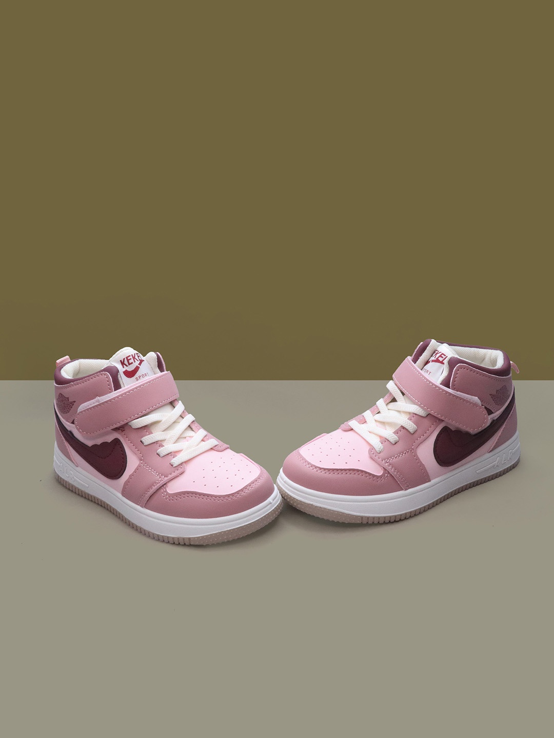 

NEW STEPS Kids Colourblocked Sneakers, Pink