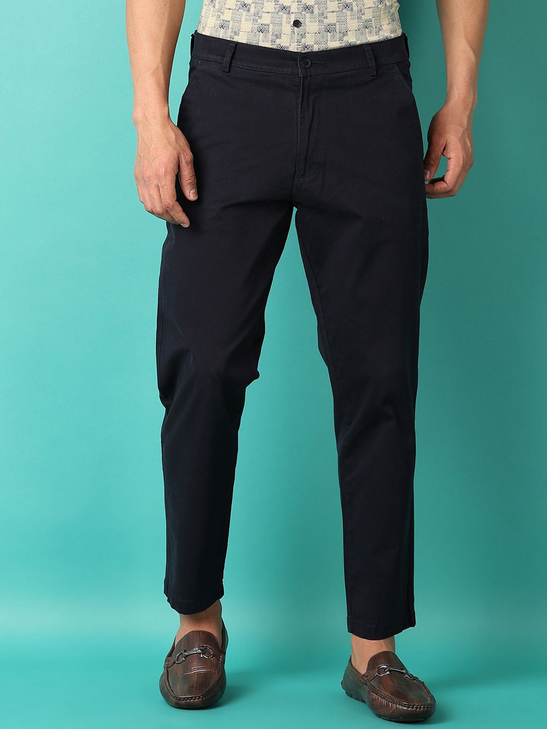 

V-Mart Men Chinos Trousers, Blue