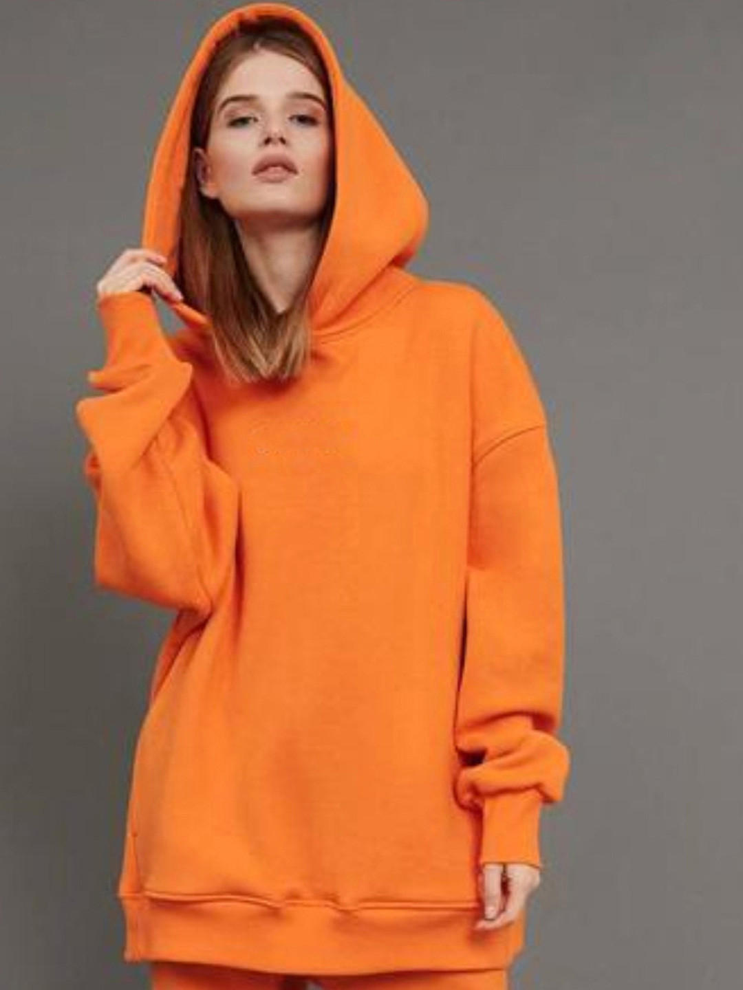 

LULU & SKY Drop-shoulder Sweatshirt & Joggers Co-Ords, Orange