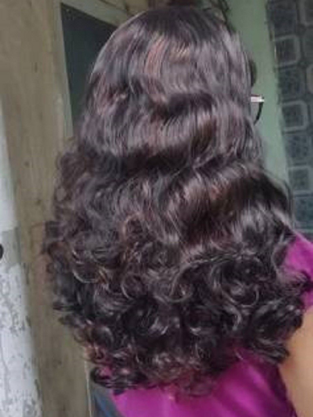 

ABRISH Halo Curly Toupee Hair Extension - 24 Inch - Black
