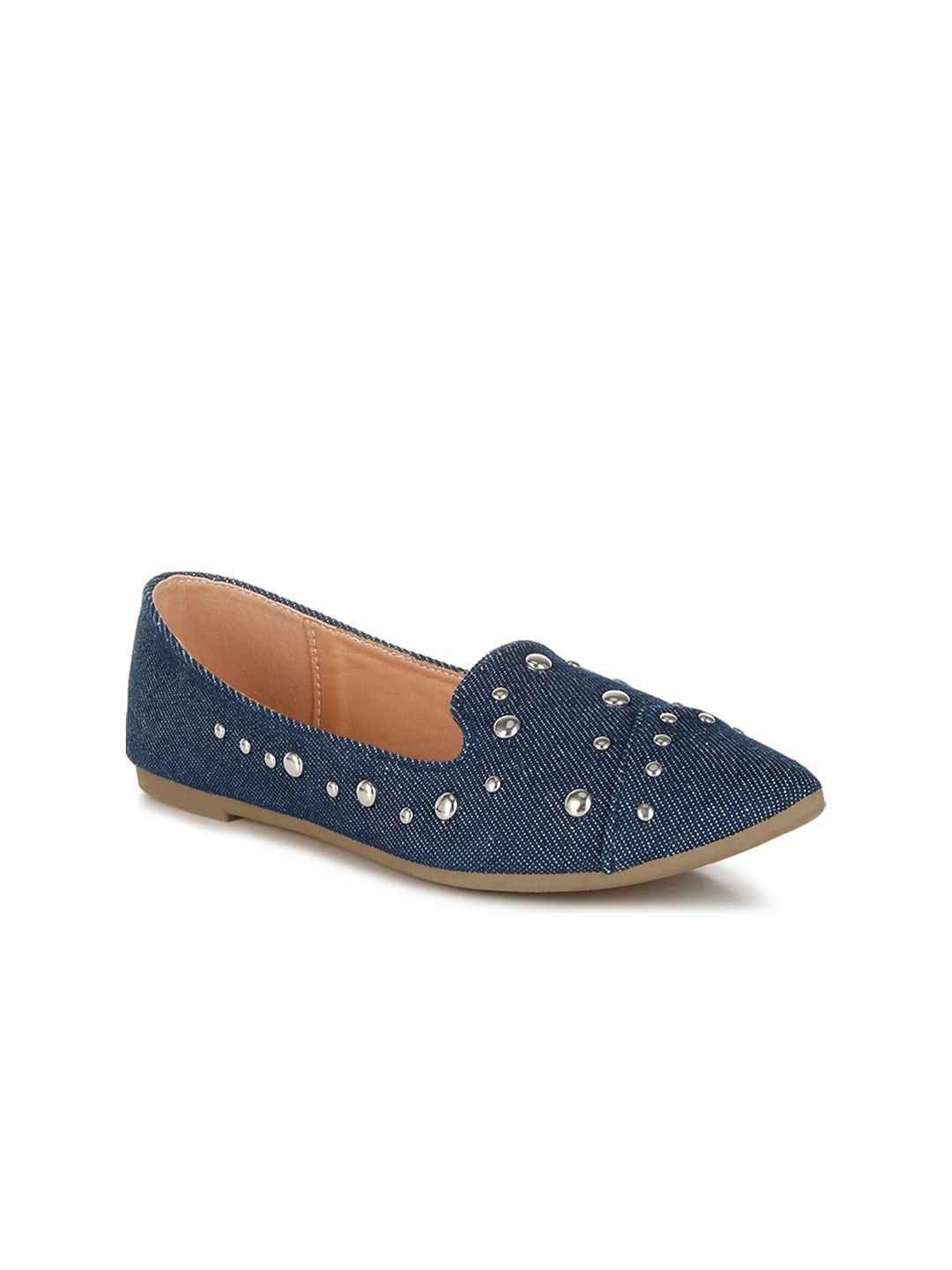 

London Rag Women Woven Design PU Slip-On Sneakers, Blue