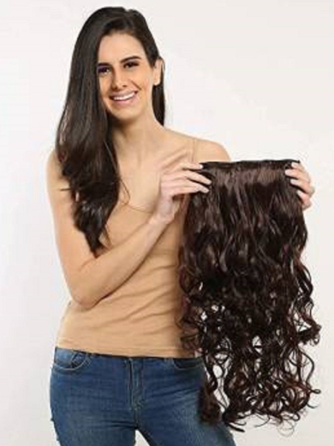 

HAVEREAM Clip In Ponytail Curly Hair Extension - Brown - 24 Inch