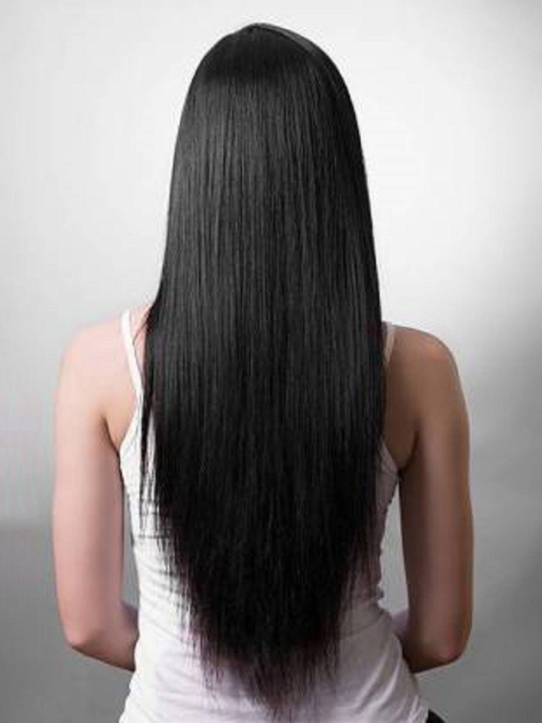 

SHENY Clip-In Straight Toupee Hair Extension - Black - 61 Cm