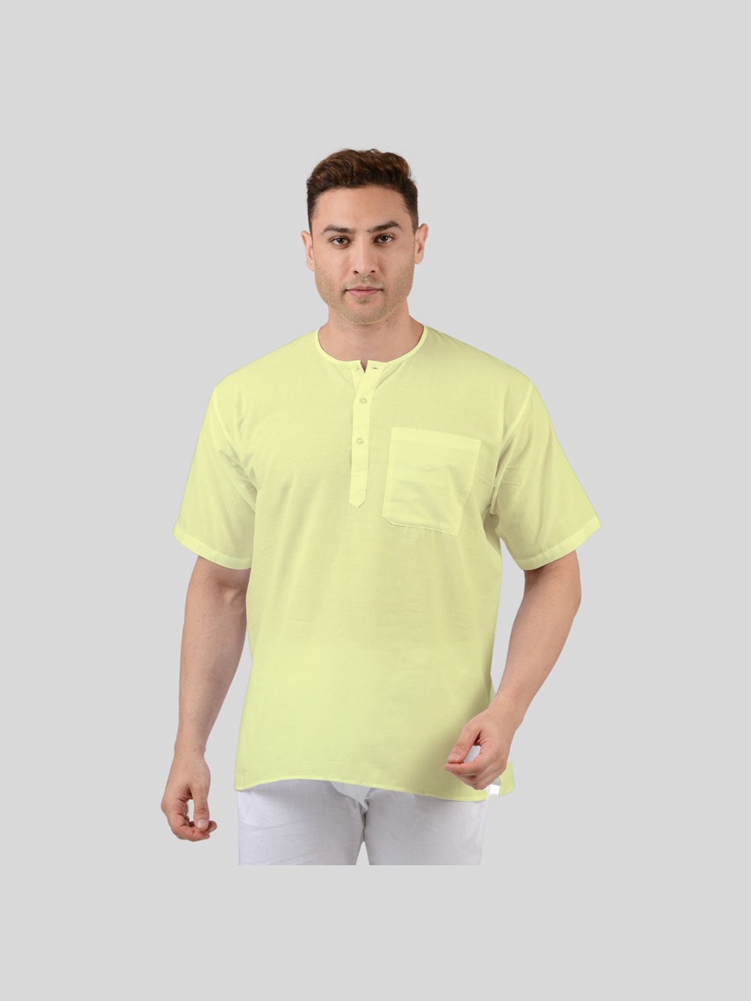 

Maharaja Men Thread Work Kurta, Yellow